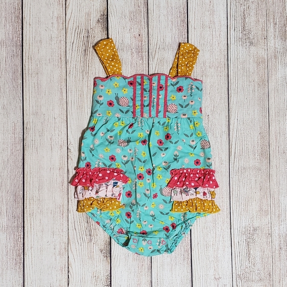 Matilda Jane Blanket Fort Bubble Chicken Romper - Picture 1 of 3